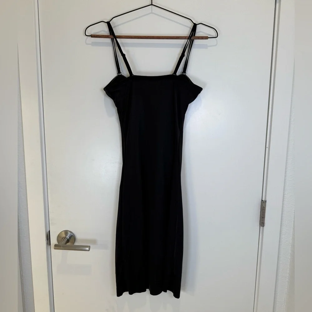 Assets by SPANX Strapless Black Slip Dress Shapewear Waist Control Seamless Sz L - Picture 2 of 5